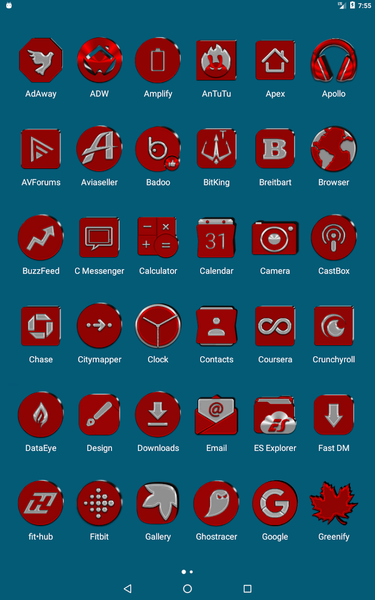 Red Icon Pack - Image screenshot of android app
