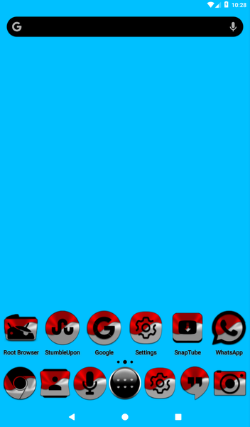 Half Light Red Icon Pack - Image screenshot of android app
