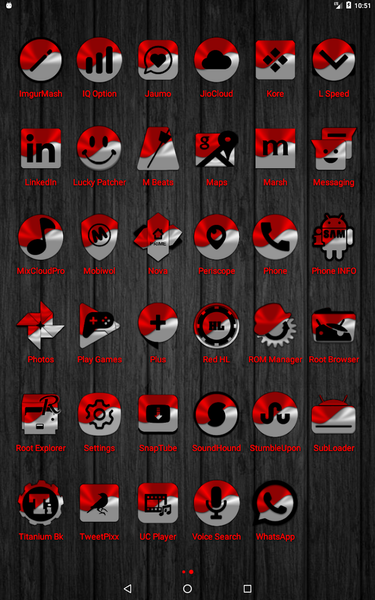 Half Light Red Icon Pack - Image screenshot of android app