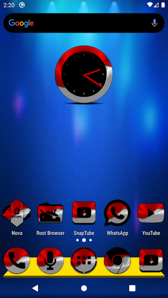 Half Light Red Icon Pack - Image screenshot of android app