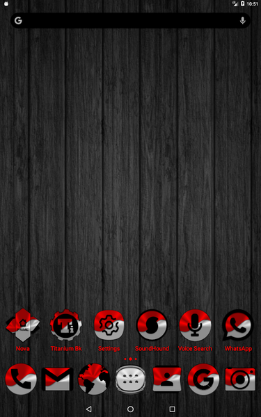 Half Light Red Icon Pack - Image screenshot of android app