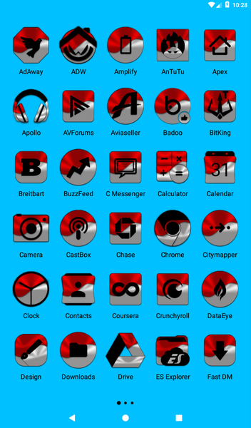 Half Light Red Icon Pack - Image screenshot of android app