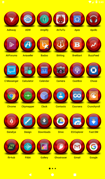 Red Icon Pack Masked - Image screenshot of android app