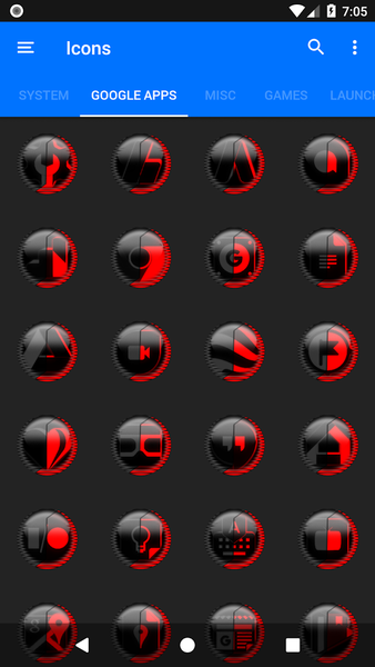 Red Icon Pack Style 8 - Image screenshot of android app