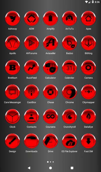 Red Icon Pack Style 4 - Image screenshot of android app