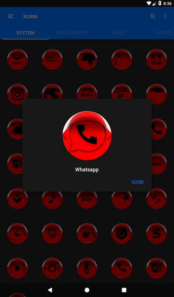 Red Icon Pack Style 4 - Image screenshot of android app