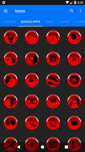 Red Icon Pack Style 4 - Image screenshot of android app