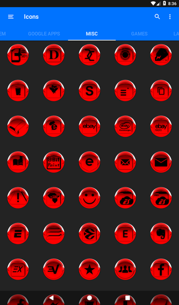 Red Icon Pack Style 4 - Image screenshot of android app