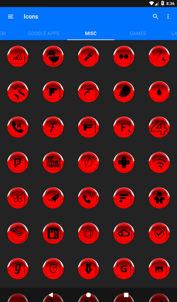 Red Icon Pack Style 4 - Image screenshot of android app