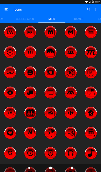 Red Icon Pack Style 4 - Image screenshot of android app
