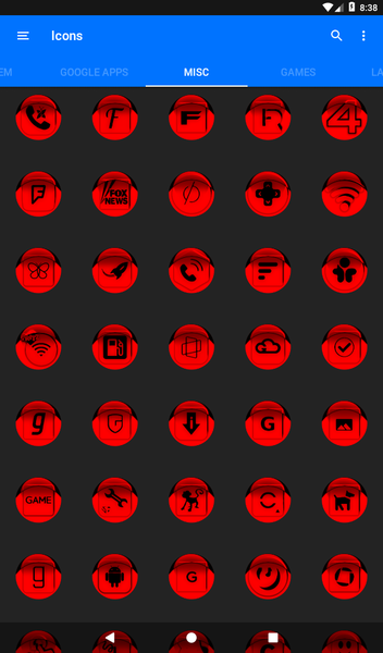 Red Icon Pack Style 1 - Image screenshot of android app