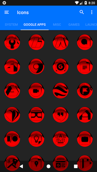 Red Icon Pack Style 1 - Image screenshot of android app