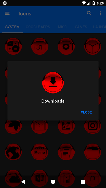 Red Icon Pack Style 1 - Image screenshot of android app