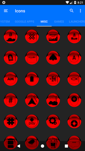 Red Icon Pack Style 1 - Image screenshot of android app