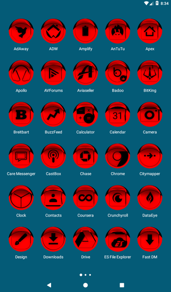 Red Icon Pack Style 1 - Image screenshot of android app