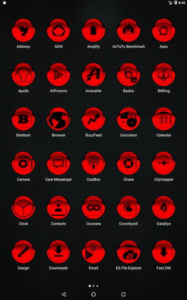 Red Icon Pack Style 1 - Image screenshot of android app