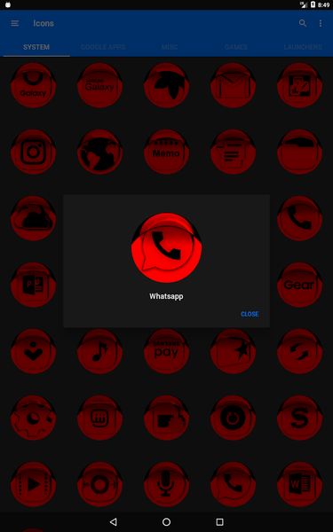 Red Icon Pack Style 1 - Image screenshot of android app