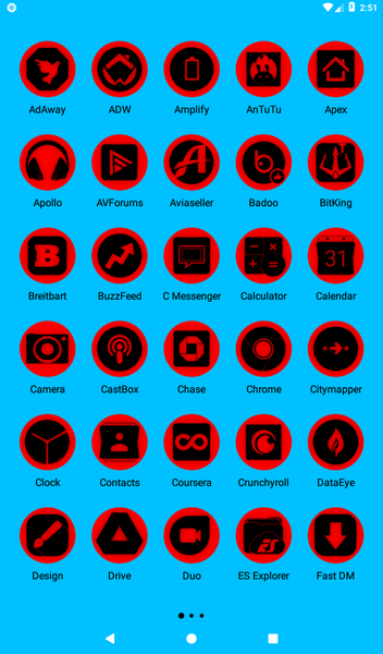 Oreo Red Icon Pack P2 - Image screenshot of android app