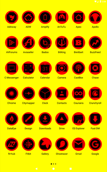 Oreo Red Icon Pack P2 - Image screenshot of android app