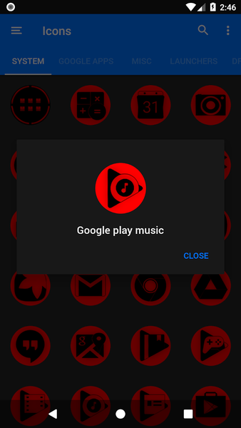 Oreo Red Icon Pack P2 - Image screenshot of android app