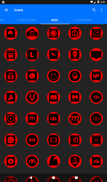 Oreo Red Icon Pack P2 - Image screenshot of android app