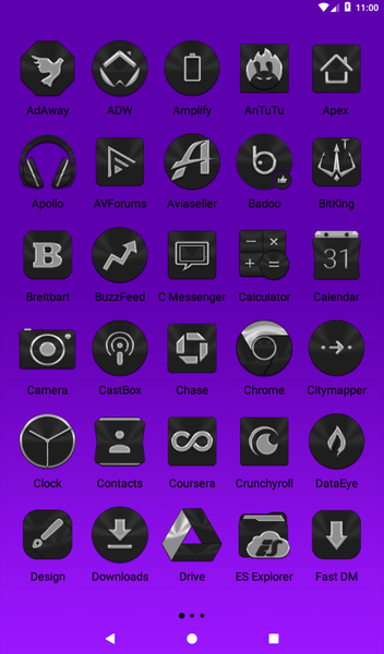 Black Icon Pack - عکس برنامه موبایلی اندروید