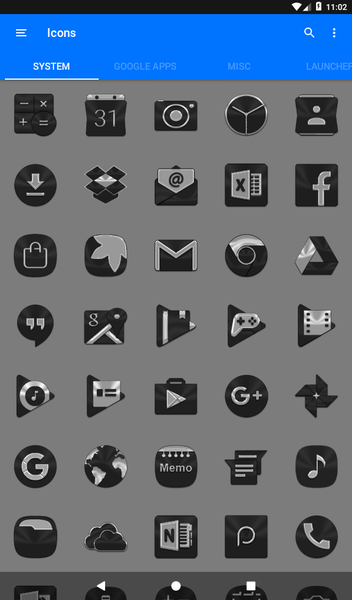Black Icon Pack - عکس برنامه موبایلی اندروید