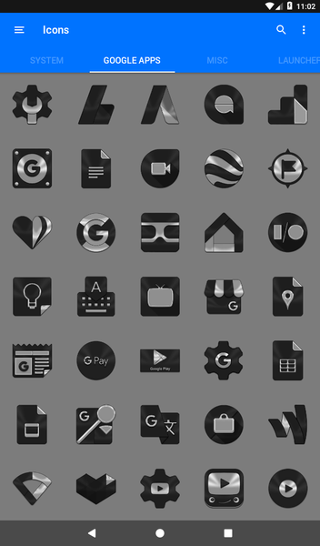 Black Icon Pack - عکس برنامه موبایلی اندروید