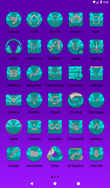 Cyan Icon Pack - عکس برنامه موبایلی اندروید