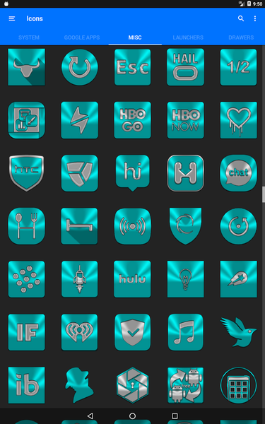 Cyan Icon Pack - عکس برنامه موبایلی اندروید