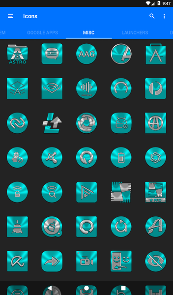 Cyan Icon Pack - عکس برنامه موبایلی اندروید