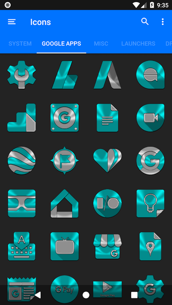Cyan Icon Pack - عکس برنامه موبایلی اندروید