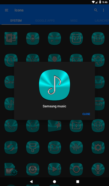 Cyan Icon Pack - عکس برنامه موبایلی اندروید