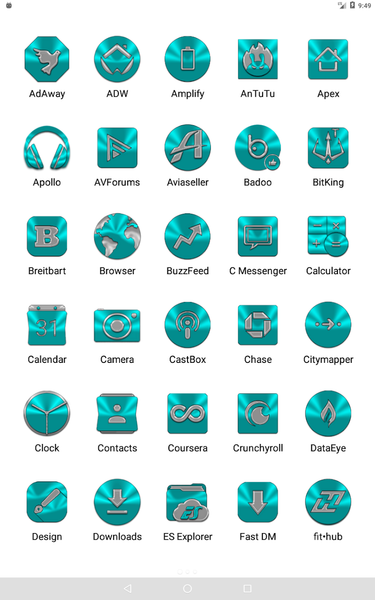 Cyan Icon Pack - عکس برنامه موبایلی اندروید