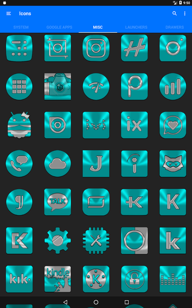 Cyan Icon Pack - عکس برنامه موبایلی اندروید