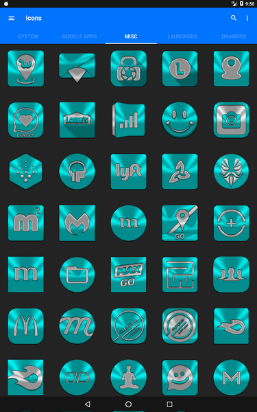 Cyan Icon Pack - عکس برنامه موبایلی اندروید