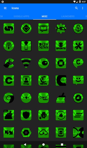 Green and Black Icon Pack - عکس برنامه موبایلی اندروید