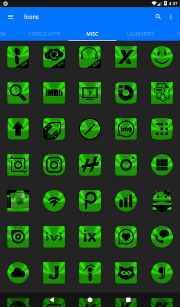 Green and Black Icon Pack - عکس برنامه موبایلی اندروید