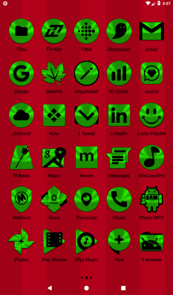 Green and Black Icon Pack - عکس برنامه موبایلی اندروید