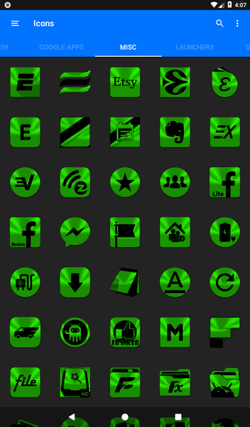 Green and Black Icon Pack - عکس برنامه موبایلی اندروید