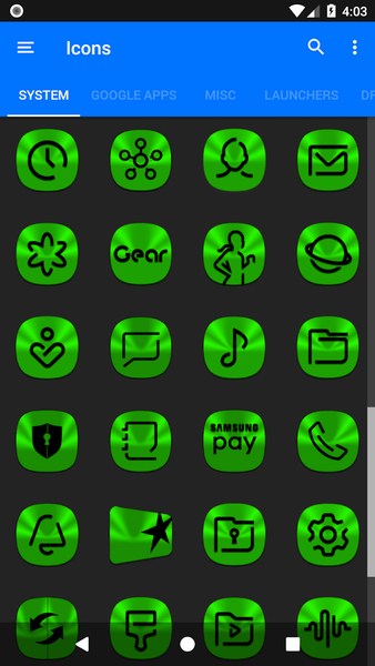 Green and Black Icon Pack - عکس برنامه موبایلی اندروید
