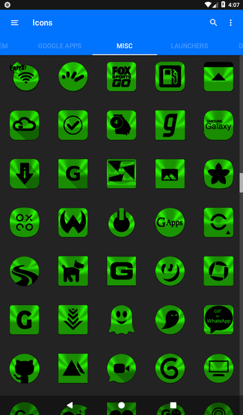 Green and Black Icon Pack - عکس برنامه موبایلی اندروید