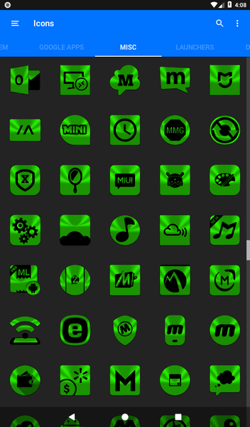 Green and Black Icon Pack - عکس برنامه موبایلی اندروید