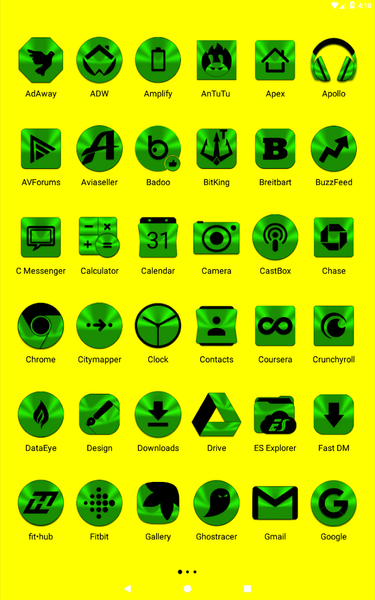 Green and Black Icon Pack - عکس برنامه موبایلی اندروید