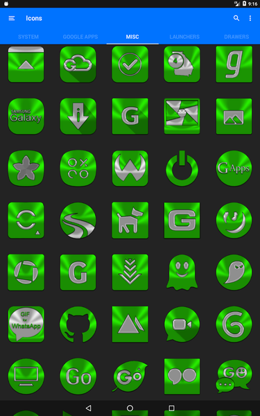 Green Icon Pack - عکس برنامه موبایلی اندروید