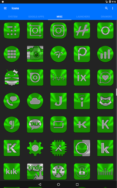 Green Icon Pack - عکس برنامه موبایلی اندروید