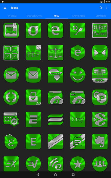 Green Icon Pack - عکس برنامه موبایلی اندروید