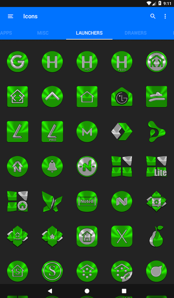 Green Icon Pack - عکس برنامه موبایلی اندروید