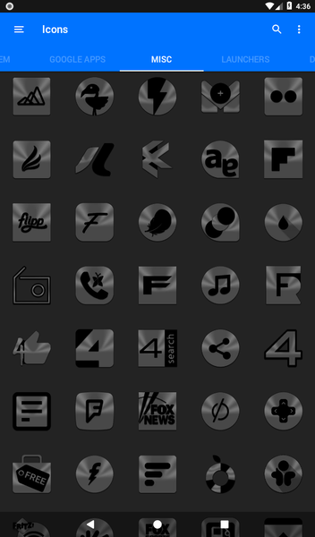 Gray and Black Icon Pack - عکس برنامه موبایلی اندروید