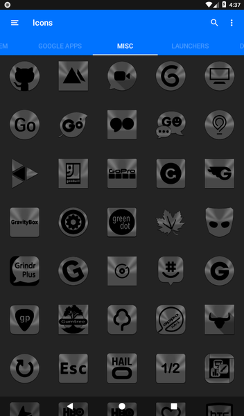 Gray and Black Icon Pack - عکس برنامه موبایلی اندروید